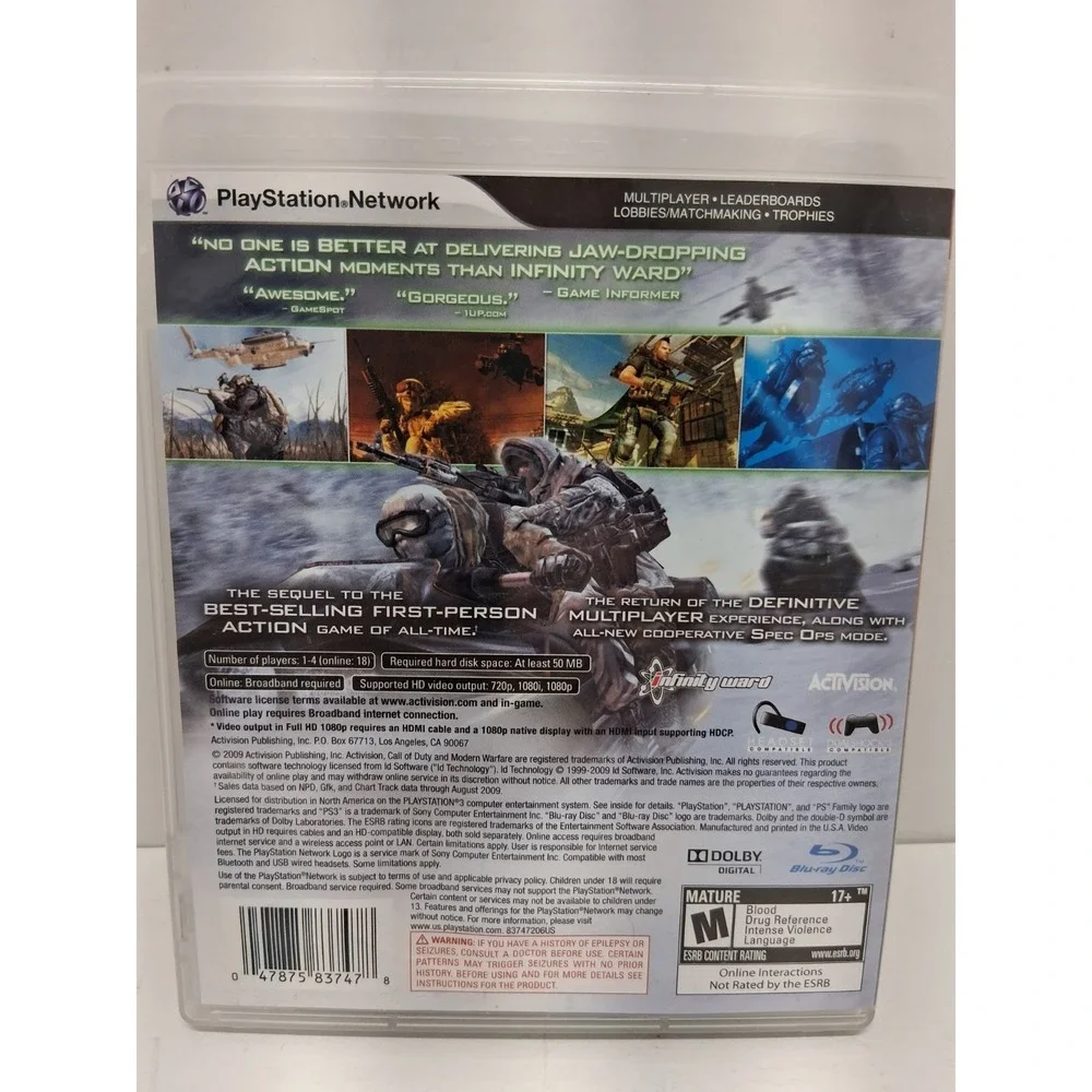 Call of Duty: Modern Warfare 2 (PlayStation 3, 2009)
